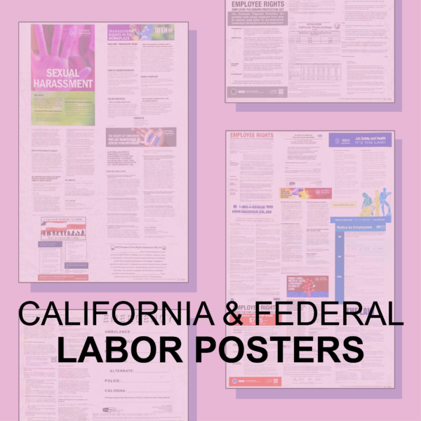 California & Federal Labor Posters 2024 PREORDER Community Care